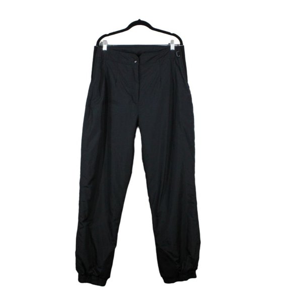 Obermeyer Black Straight Wide Leg Zippered Insulated Ski Pants Size 16 - Picture 1 of 10